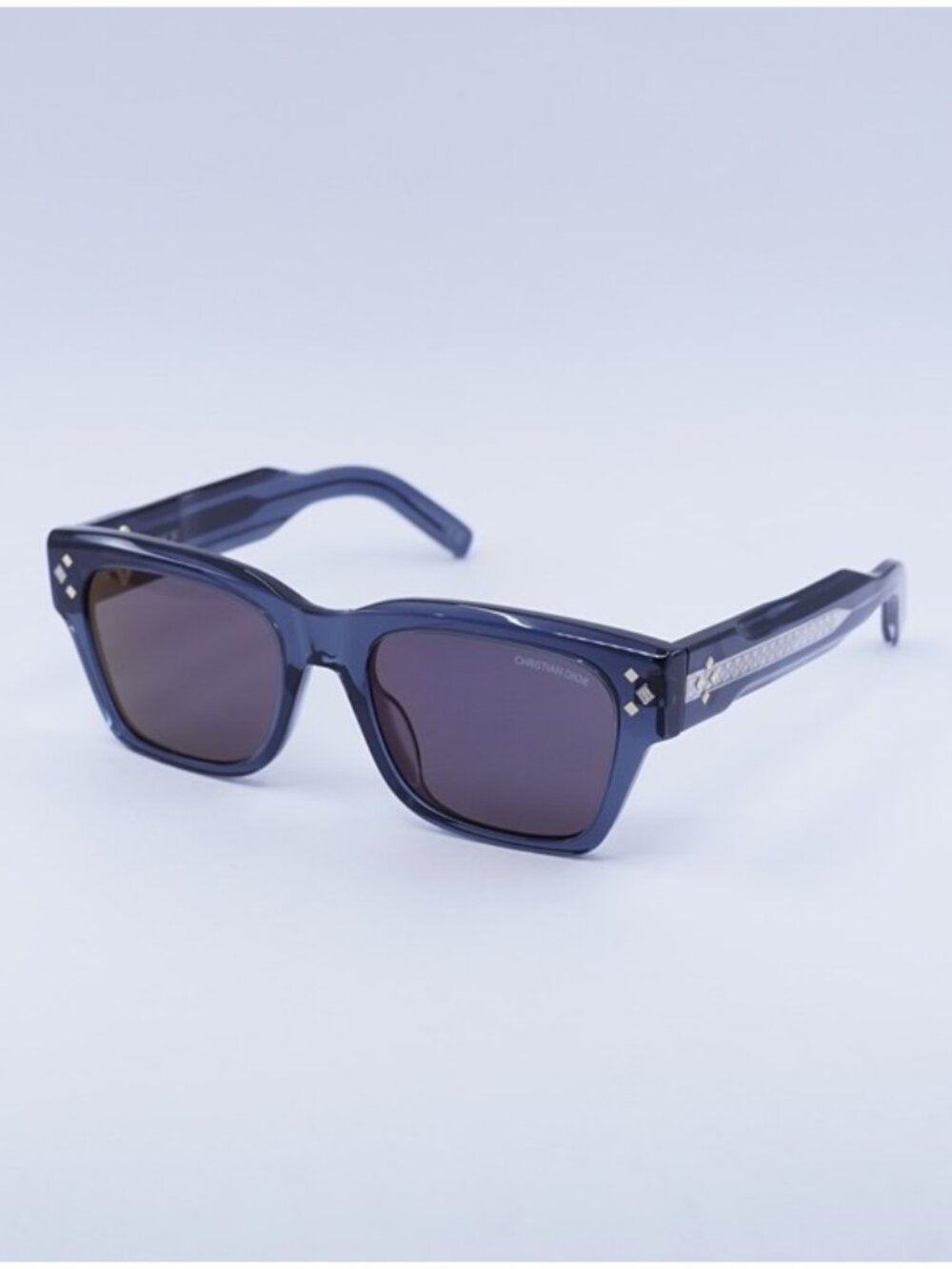 Dior CD DIAMOND S2 30G7 Sunglasses Blue Square Frame, Purple Mirrored Lenses